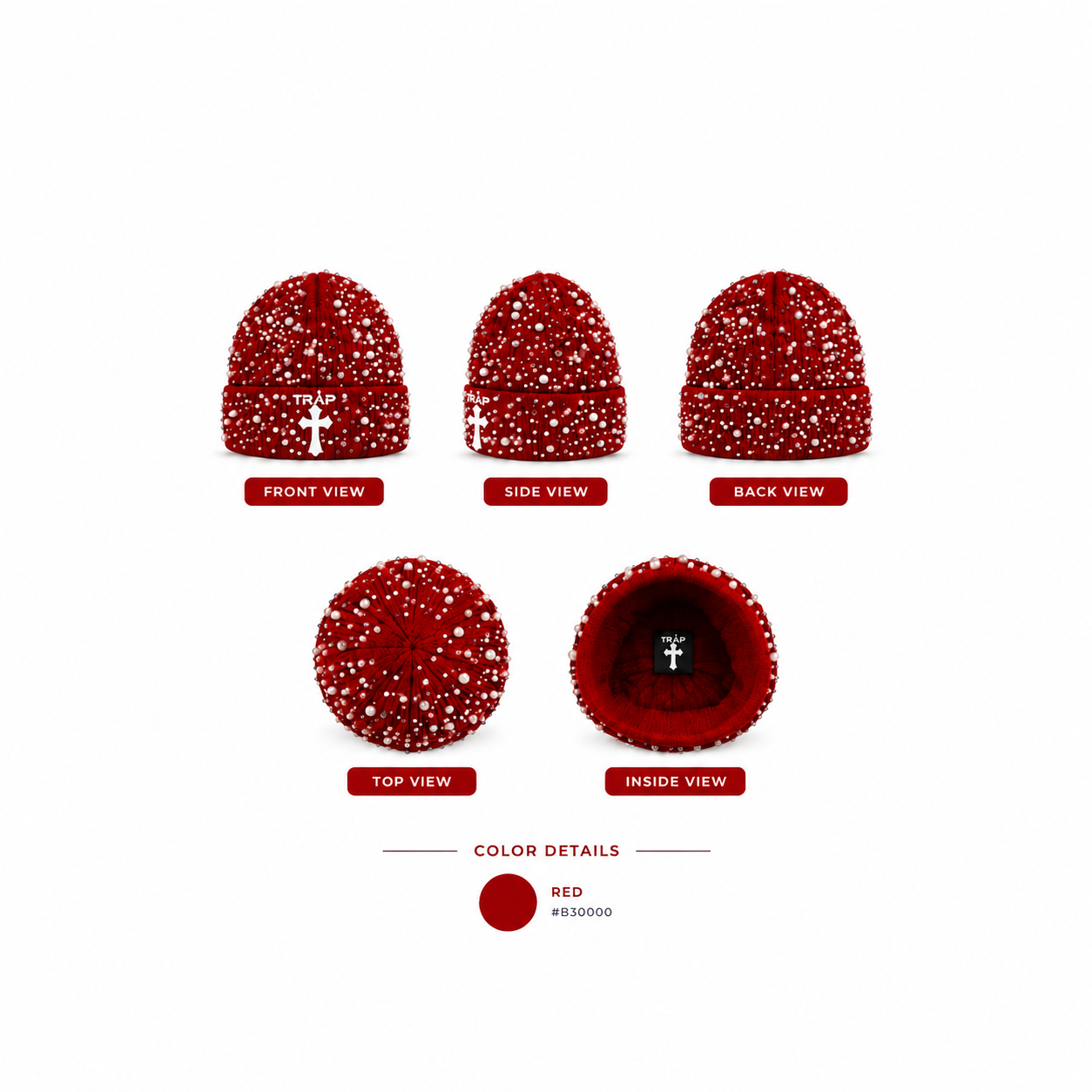 Icy Pearl beanie- white - Image 2