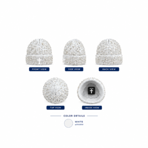 Icy Pearl beanie- white