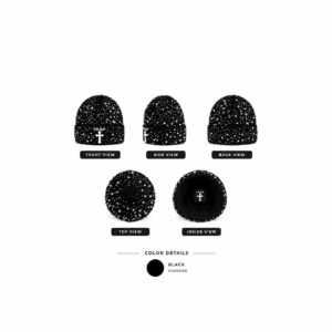 Icy Pearl beanie -black